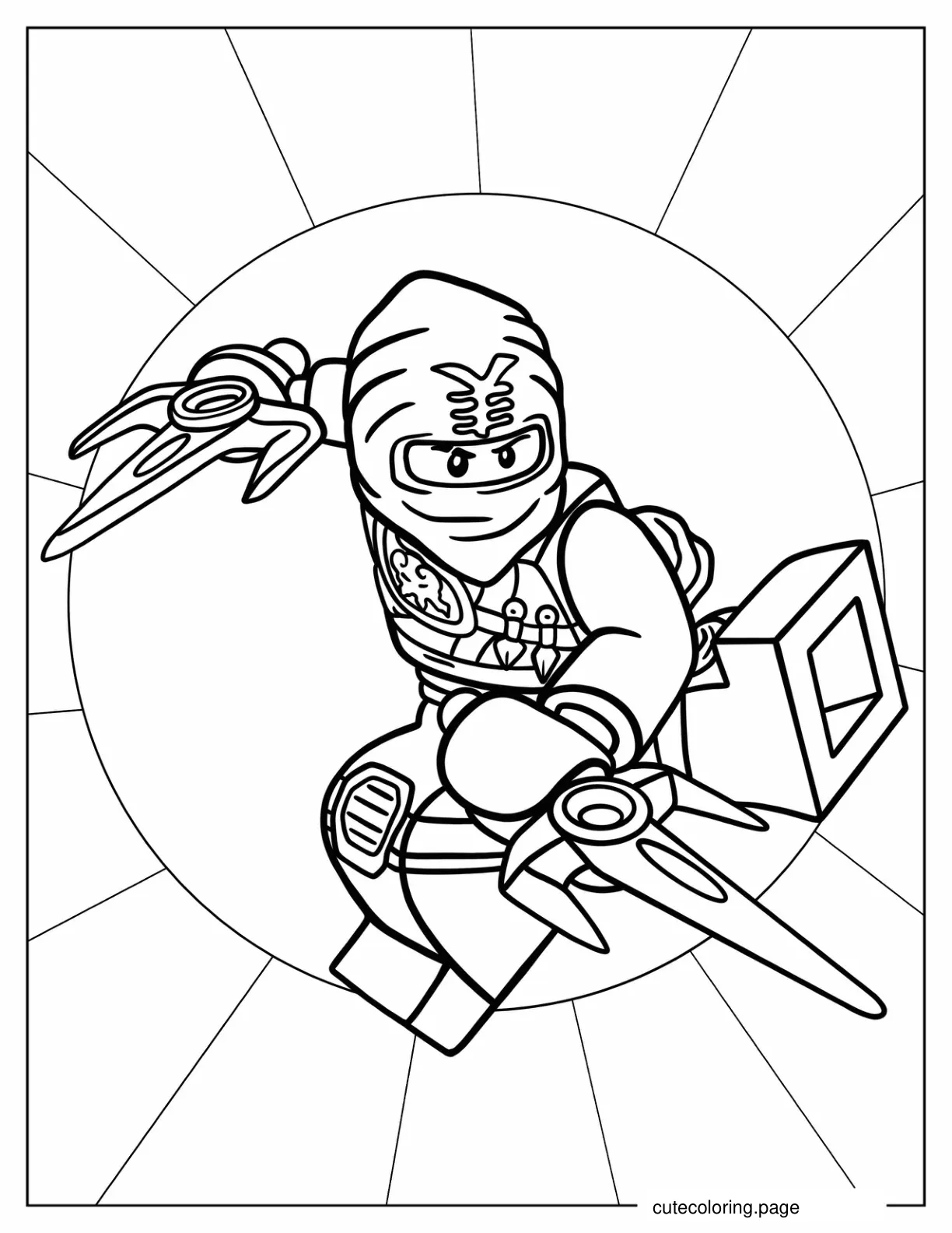 Detailed Jay Walker Flying Kick Coloring Page coloring page