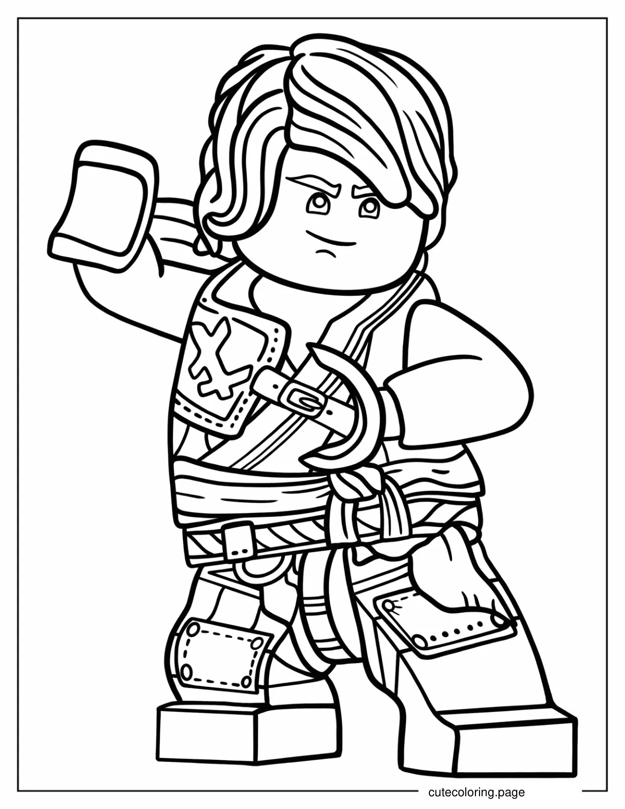 Lego Lloyd Smirking coloring page