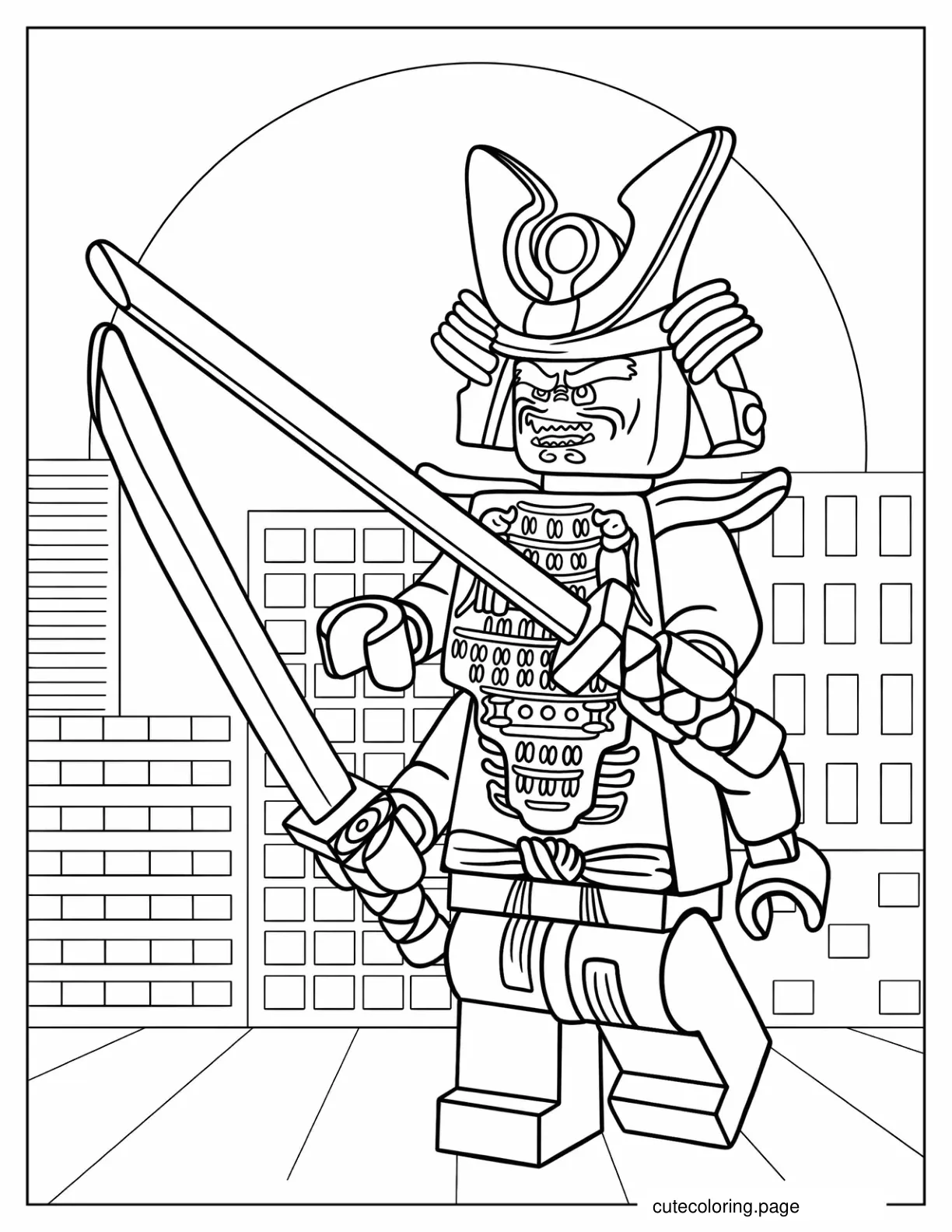 Lord Sensei Garmadon coloring page