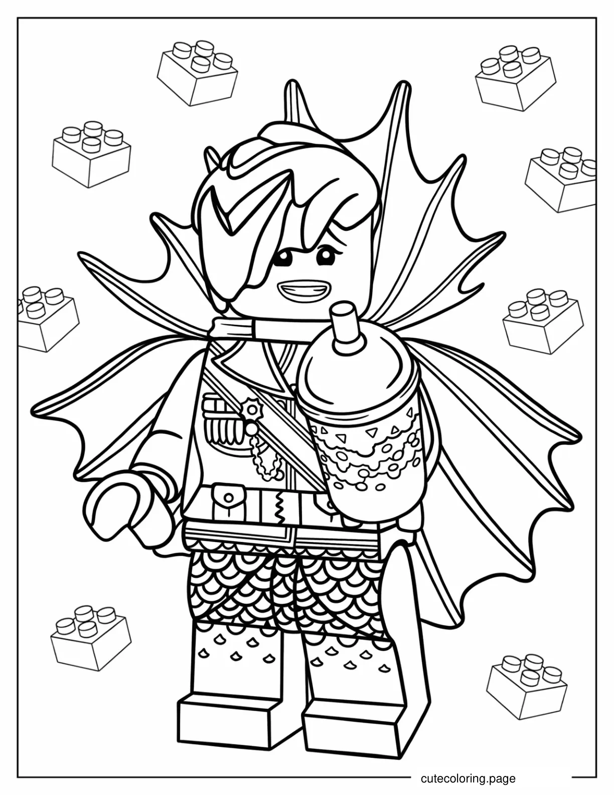 Shark Army General Coloring Page coloring page