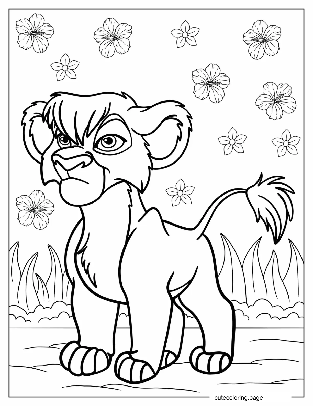 Cub Vitani Coloring Sheet For Preschoolers coloring page