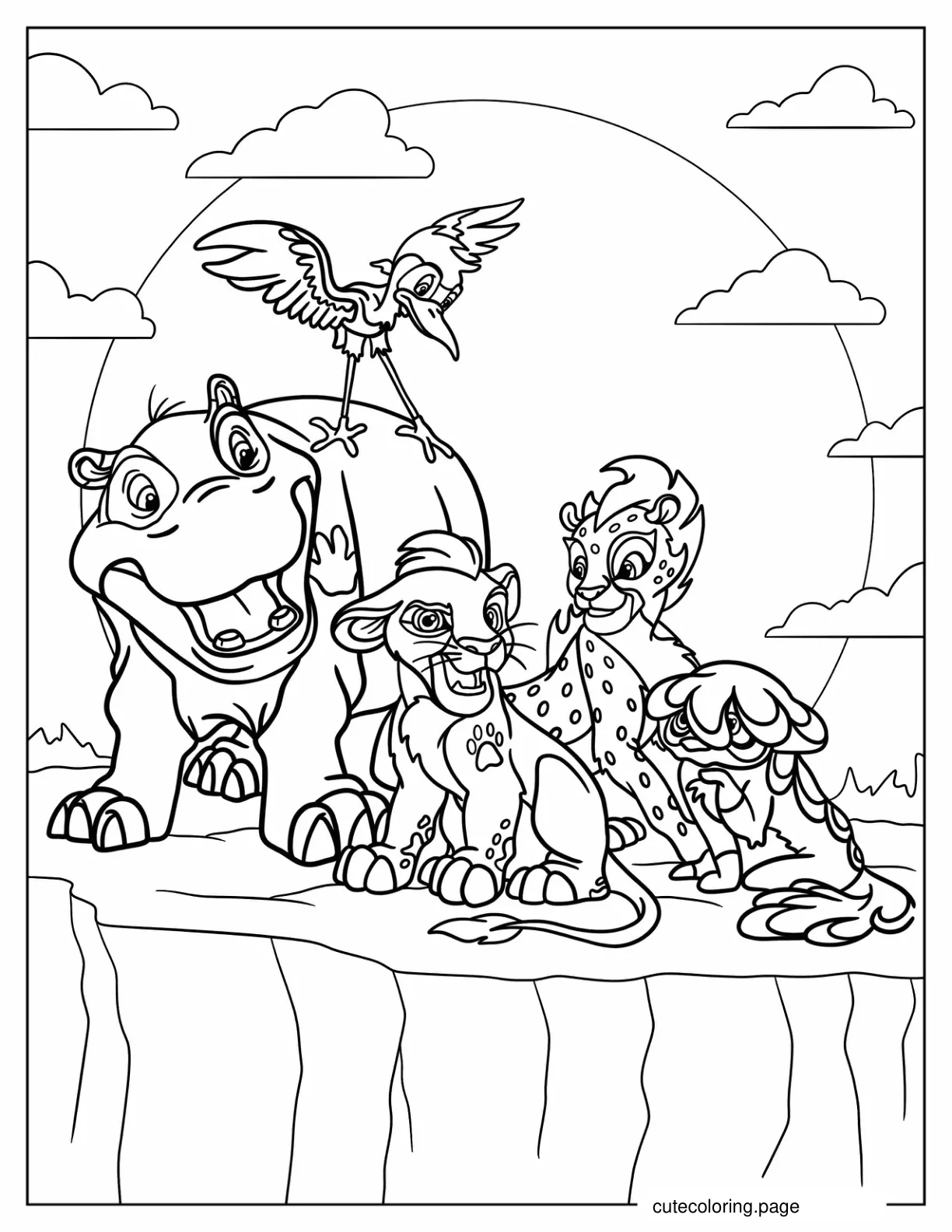 Detailed Kion Ono Fuli Beshte Coloring Sheet coloring page