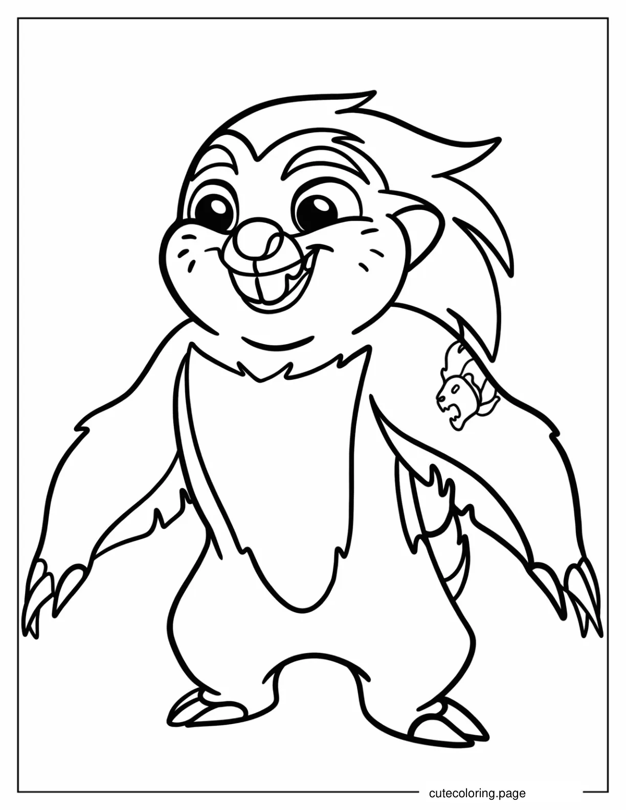 Easy Bunga Honey Badger Coloring Page For Kids coloring page