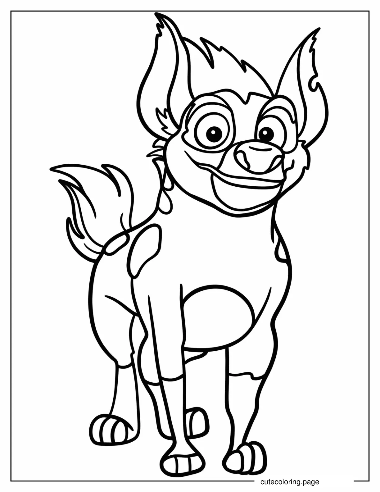 Easy Janja Hyena Coloring Sheet coloring page