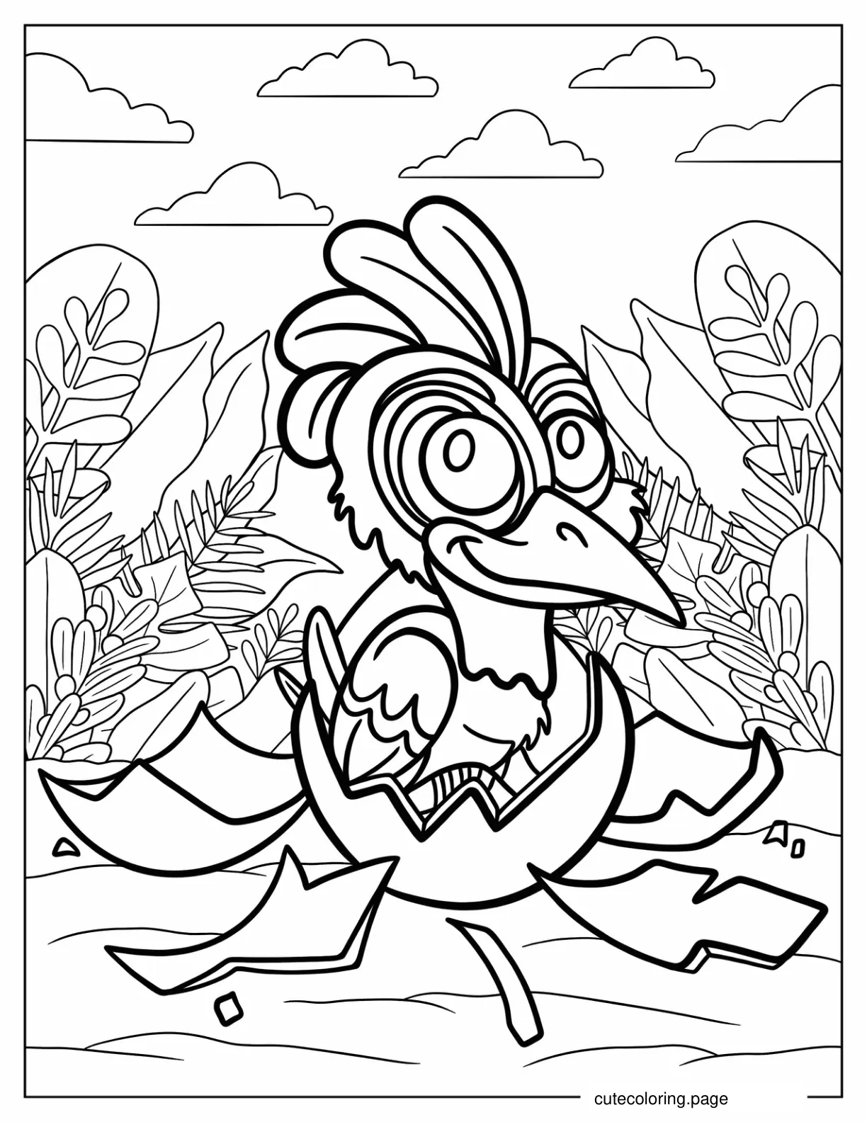 Hatchling Ono coloring page