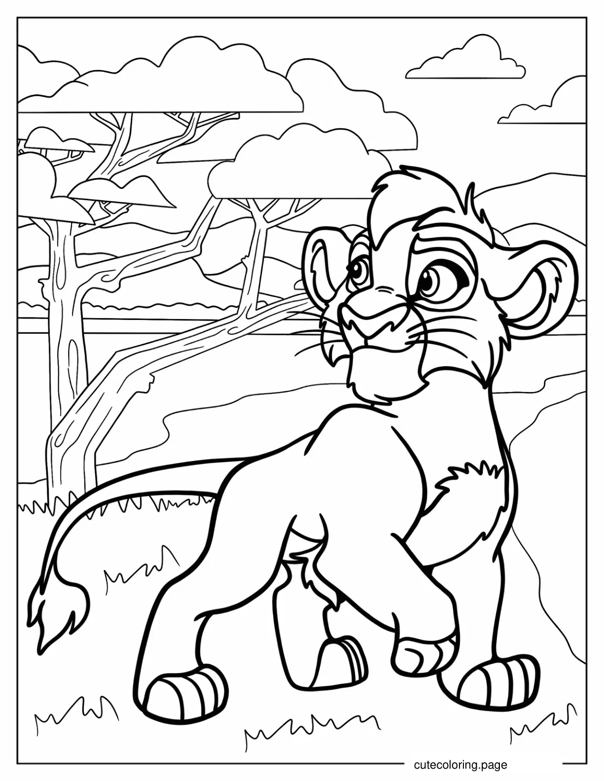 Kovu As A Cub coloring page