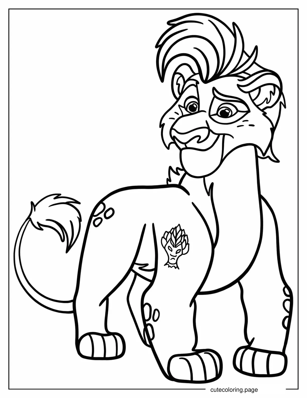 Lion Guard Baliyo Outline Coloring Sheet coloring page