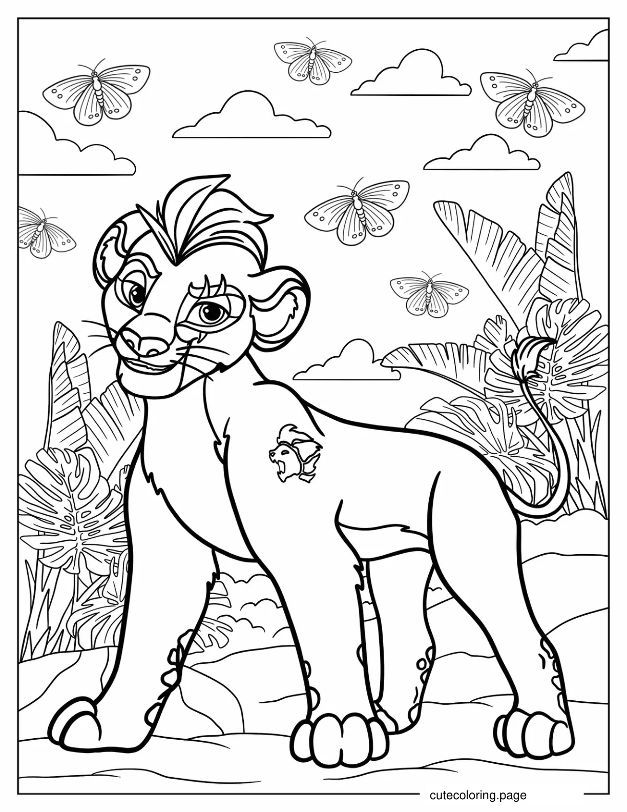 Teenage Kion Of Lion Guard Coloring Sheet coloring page