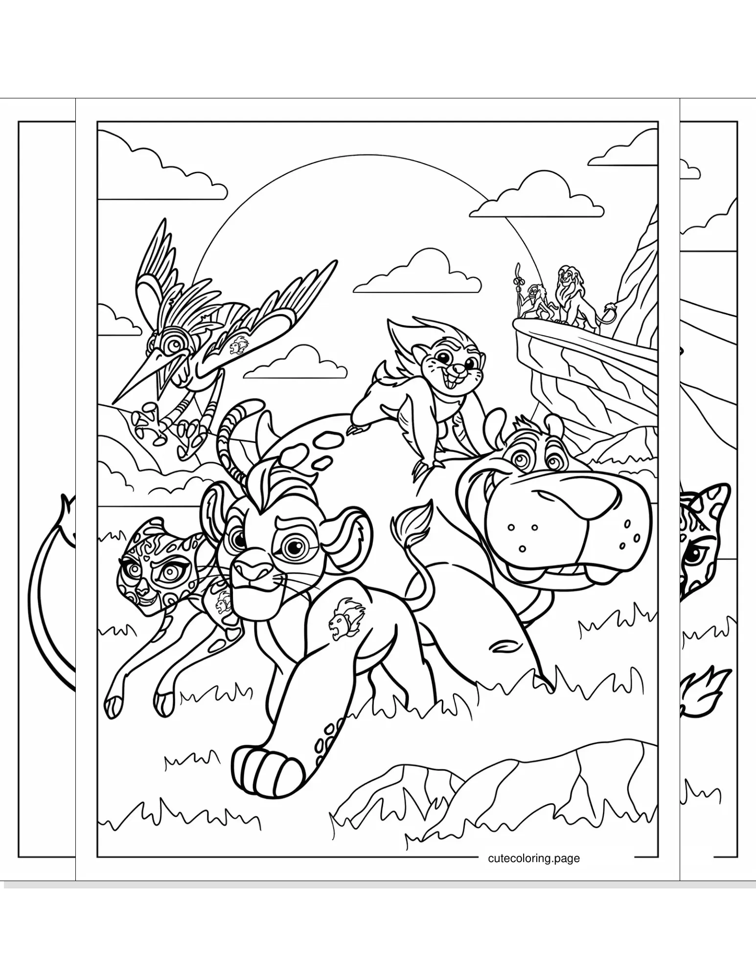 lion guard coloring pages coloring page