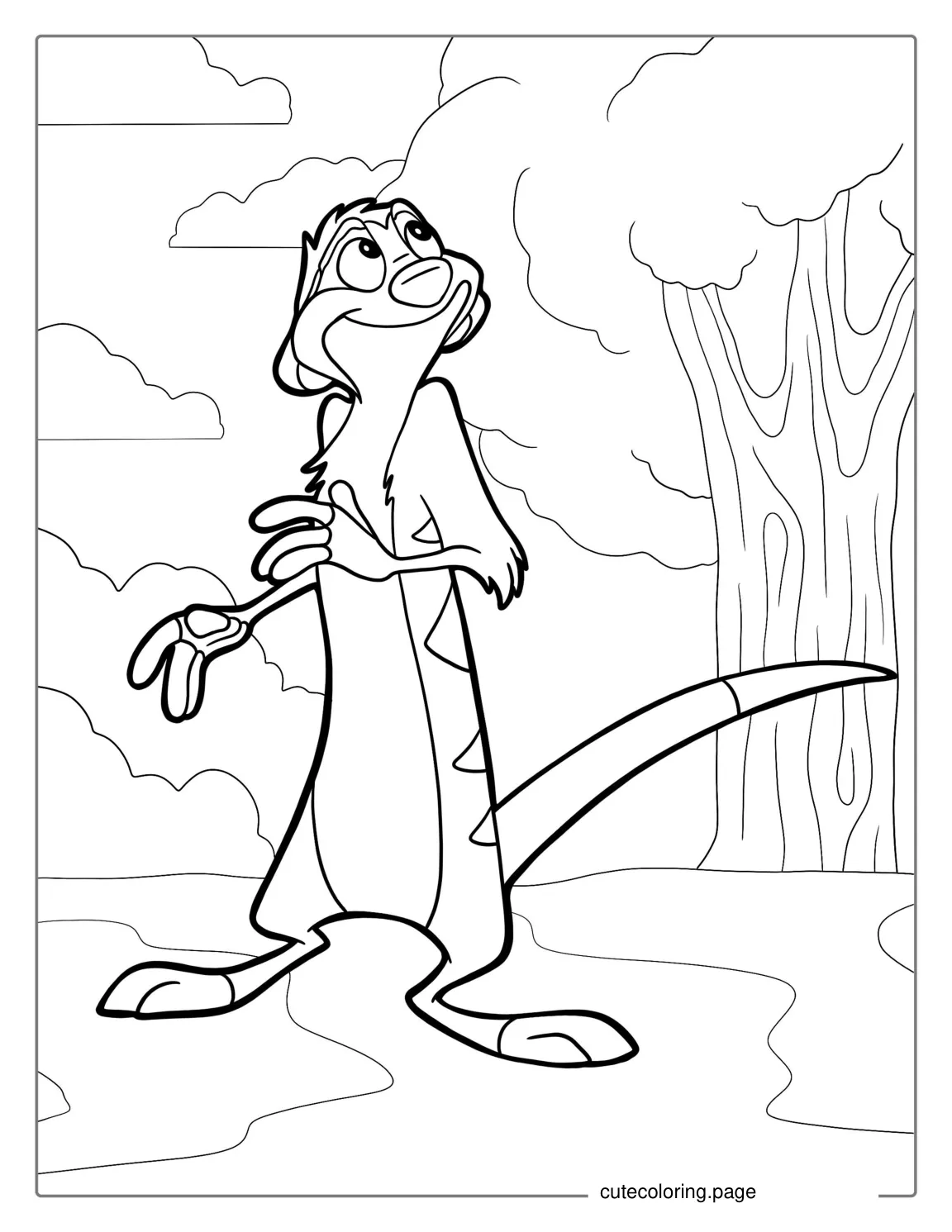 Coloring Page Of Timon From Lion King coloring page