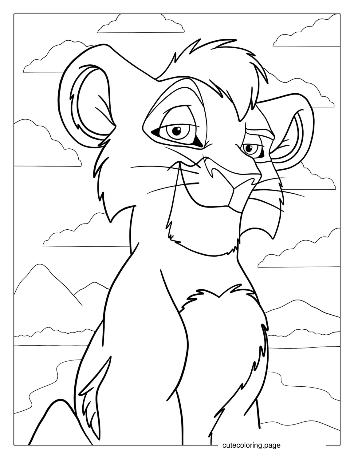 Coloring Sheet Of Kion Lion coloring page