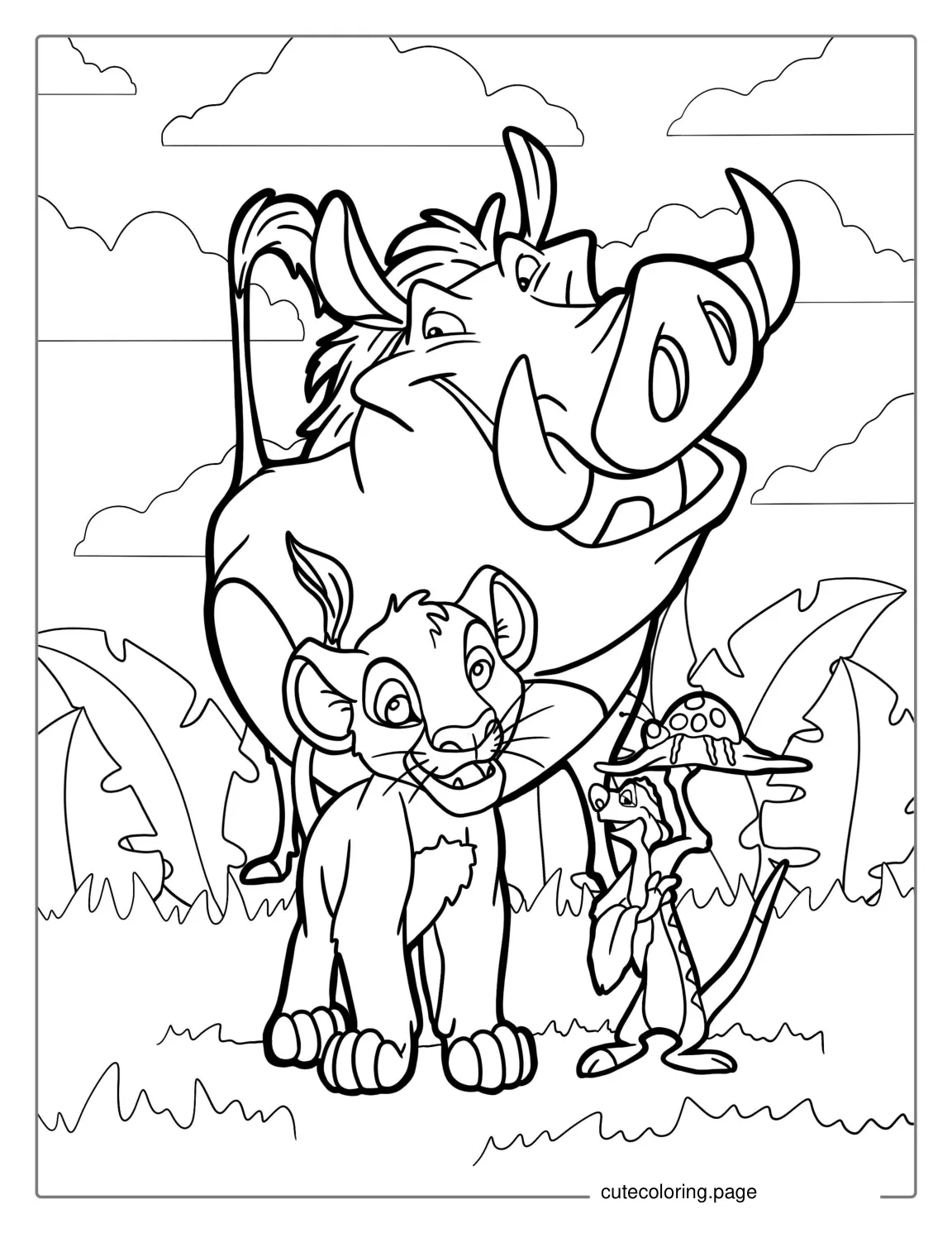 Hakuna Matata Coloring Sheet coloring page