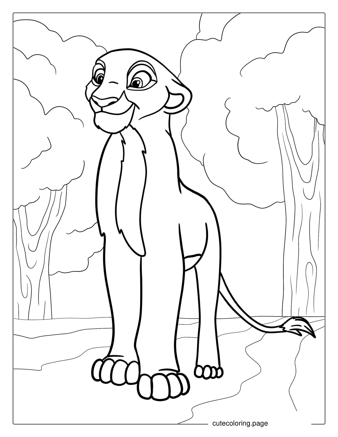 Nala Lioness Coloring Sheet coloring page