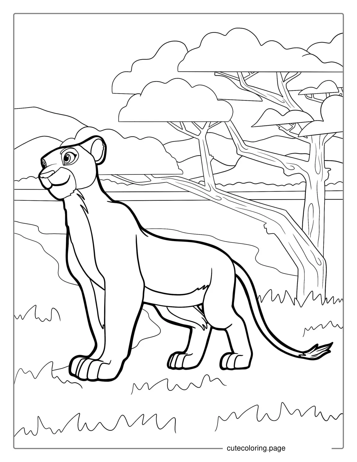 Sarabi Lioness Coloring Page coloring page