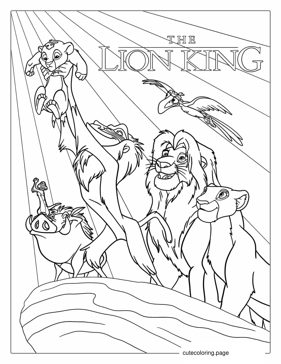 The Lion King Movie Poster Coloring Page coloring page