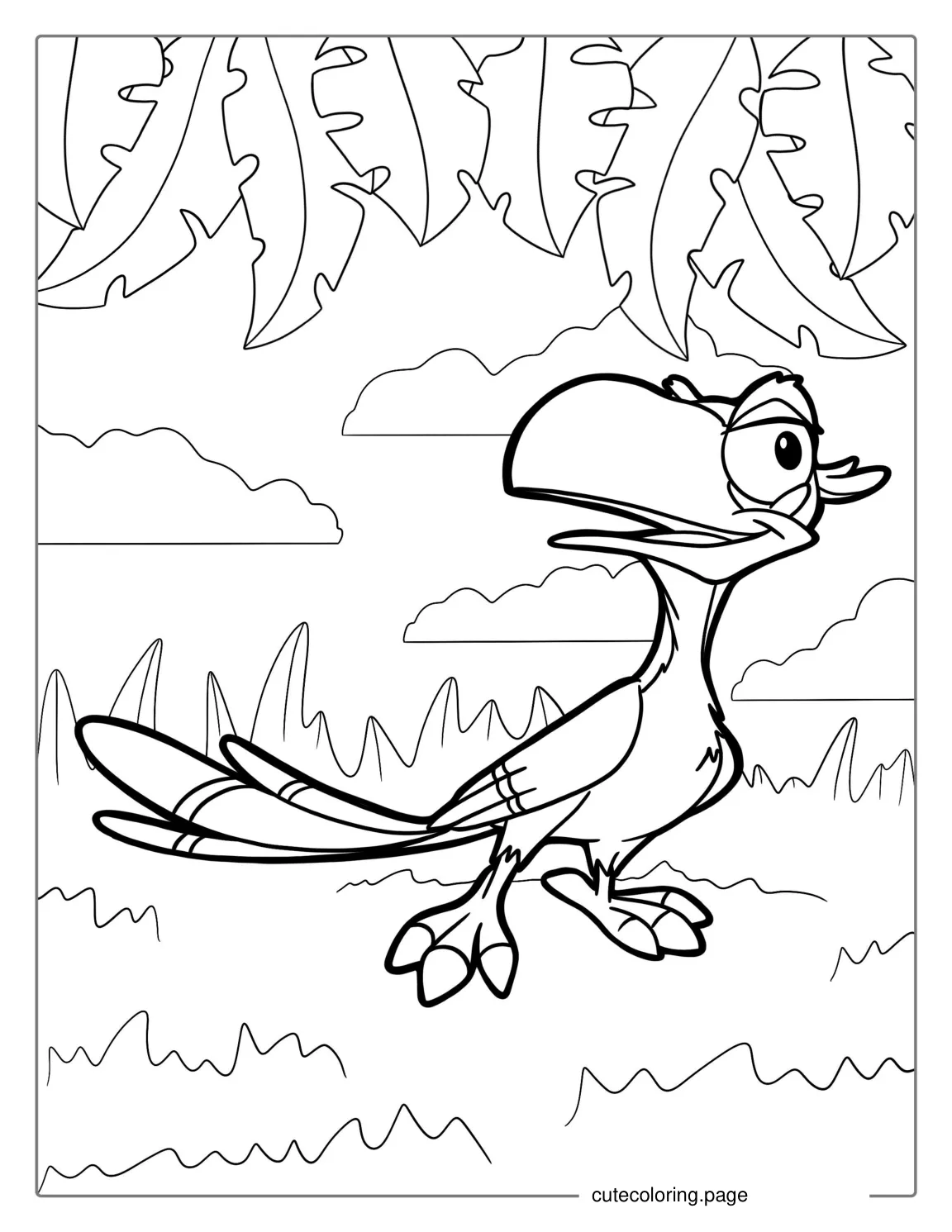 Zazu Bird Coloring Page For Kids coloring page