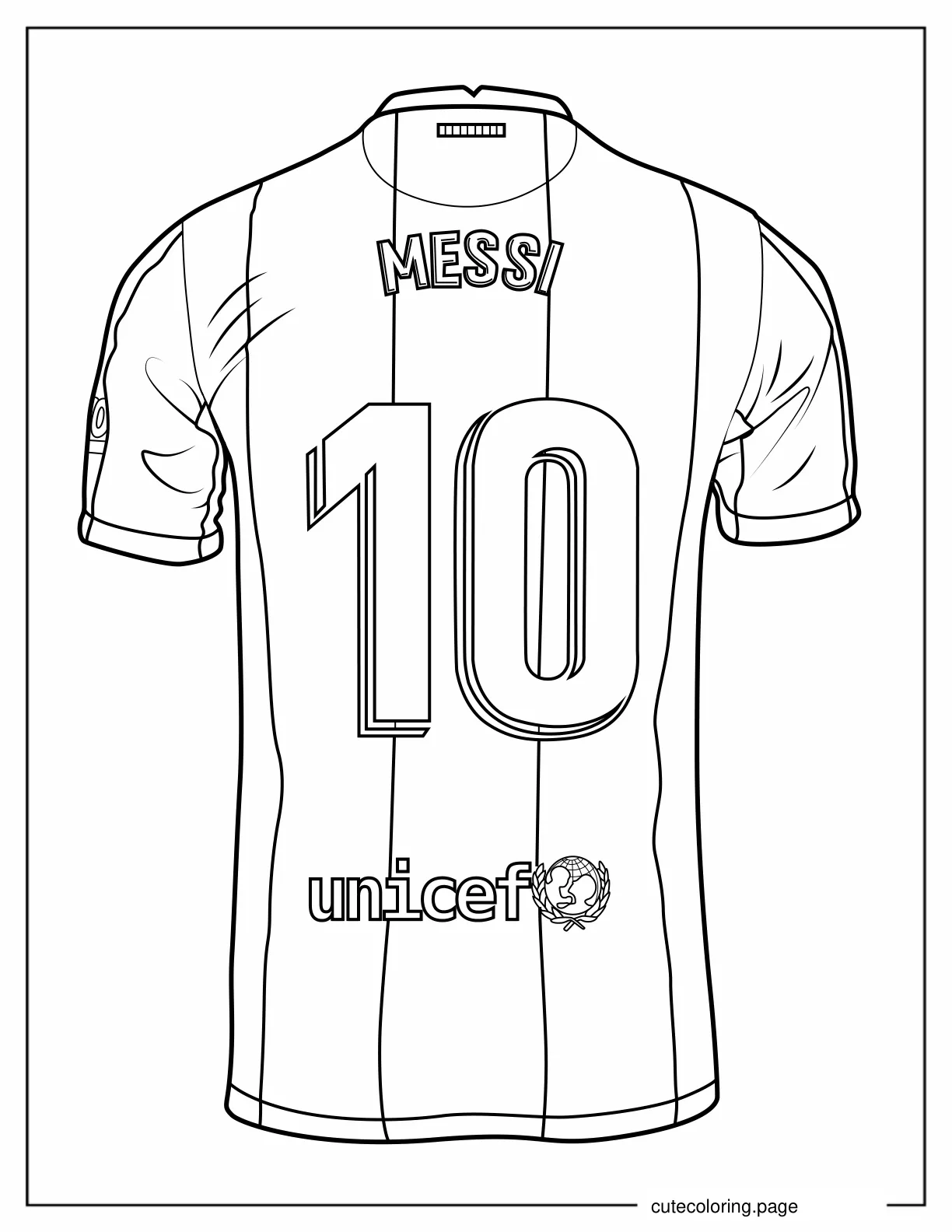 Back Of Lionel Messi_s Jersey To Color coloring page