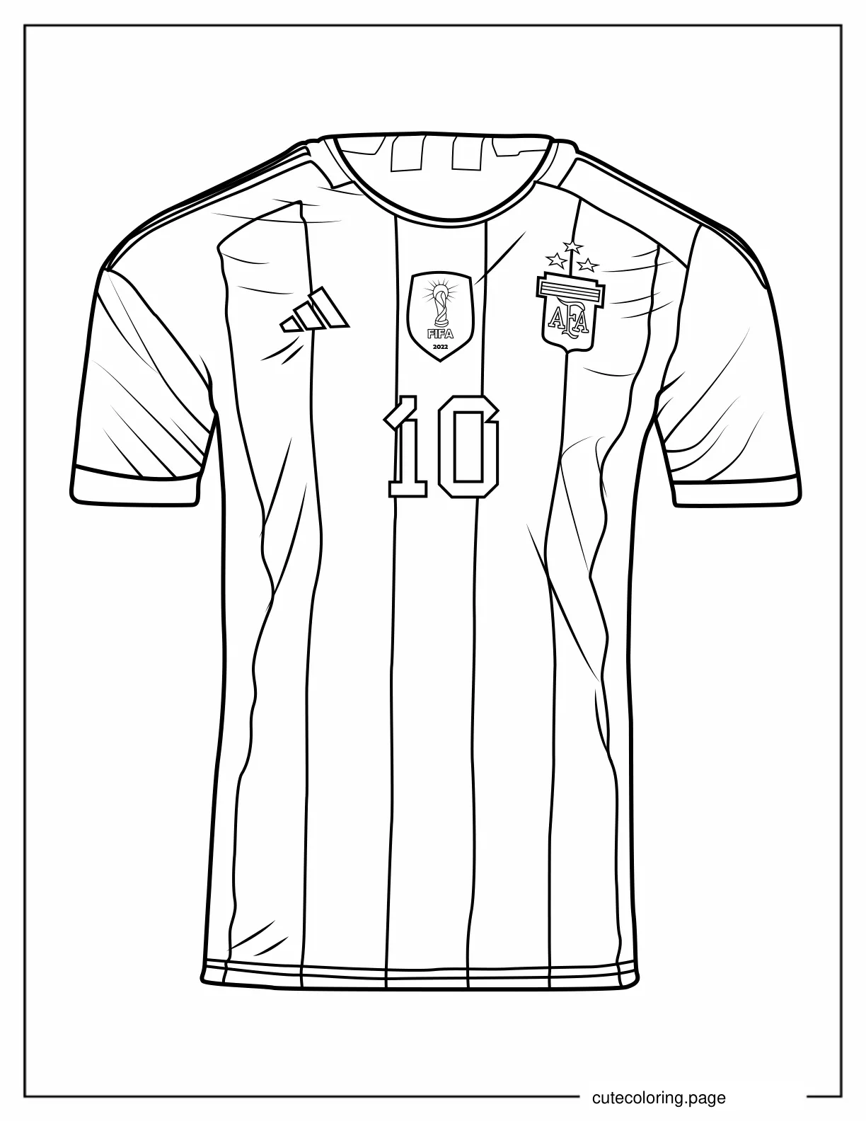 Front Of Lionel Messi_s Jersey coloring page