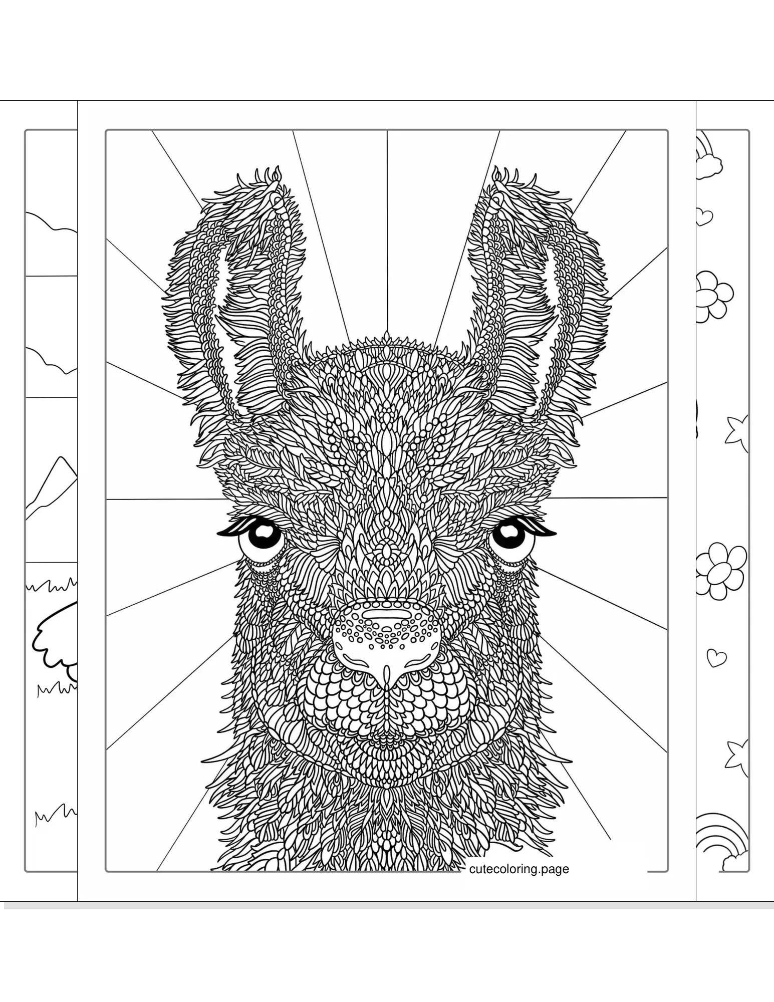 llama coloring pages coloring page