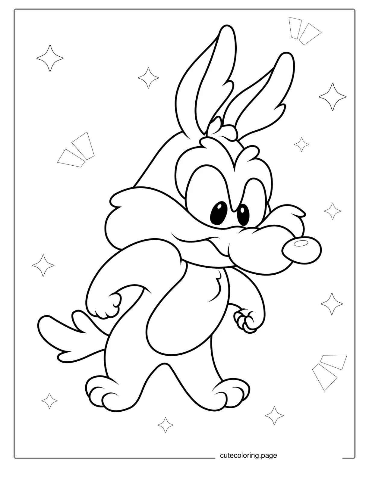 Coloring Page Of Cute Coyote From Looney Tunes coloring page