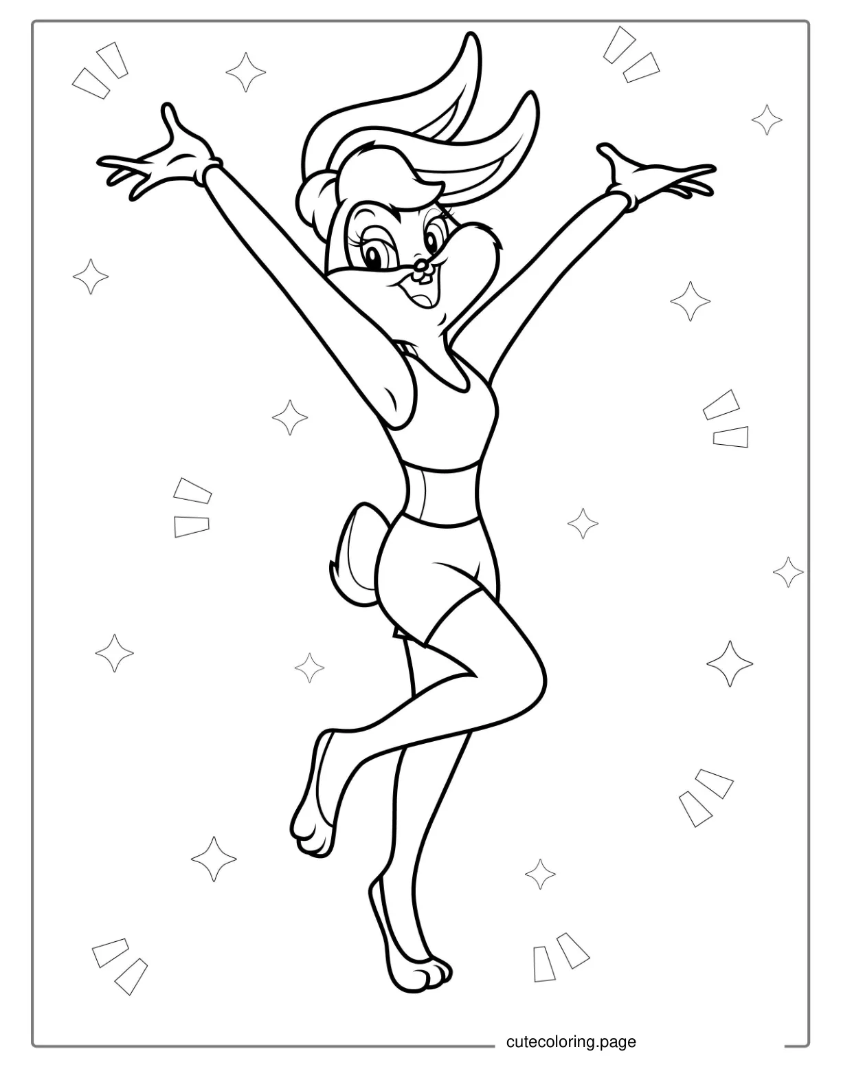 Coloring Page Of Lola Bunny From Looney Tunes coloring page