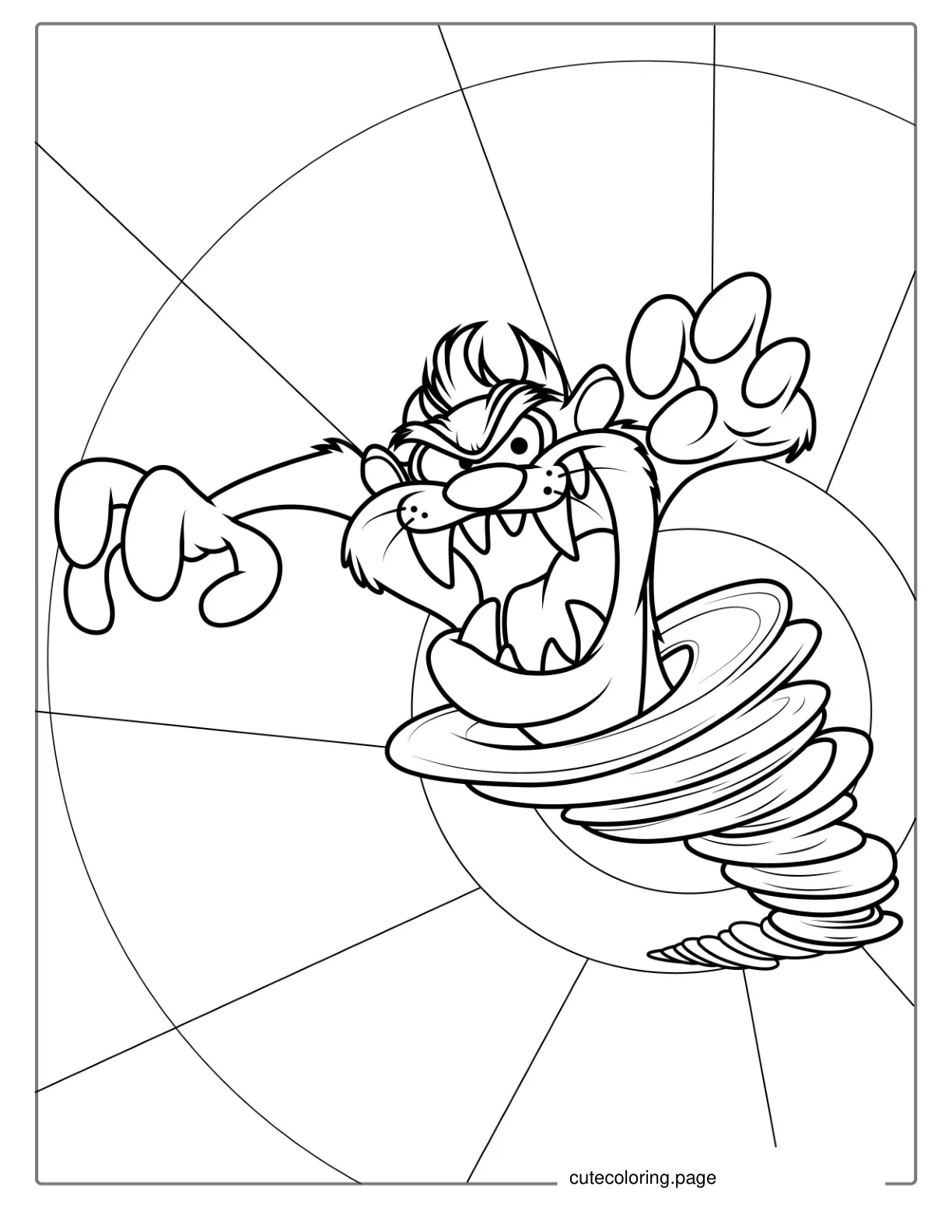 Coloring Page Of Tasmanian Tiger From Looney Tunes coloring page