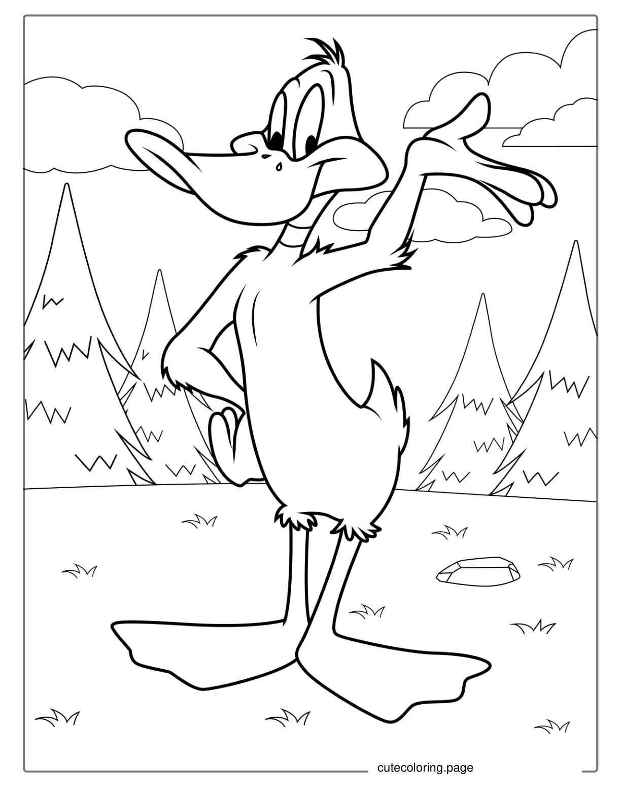 Daffy Duck Coloring Page For Kids coloring page