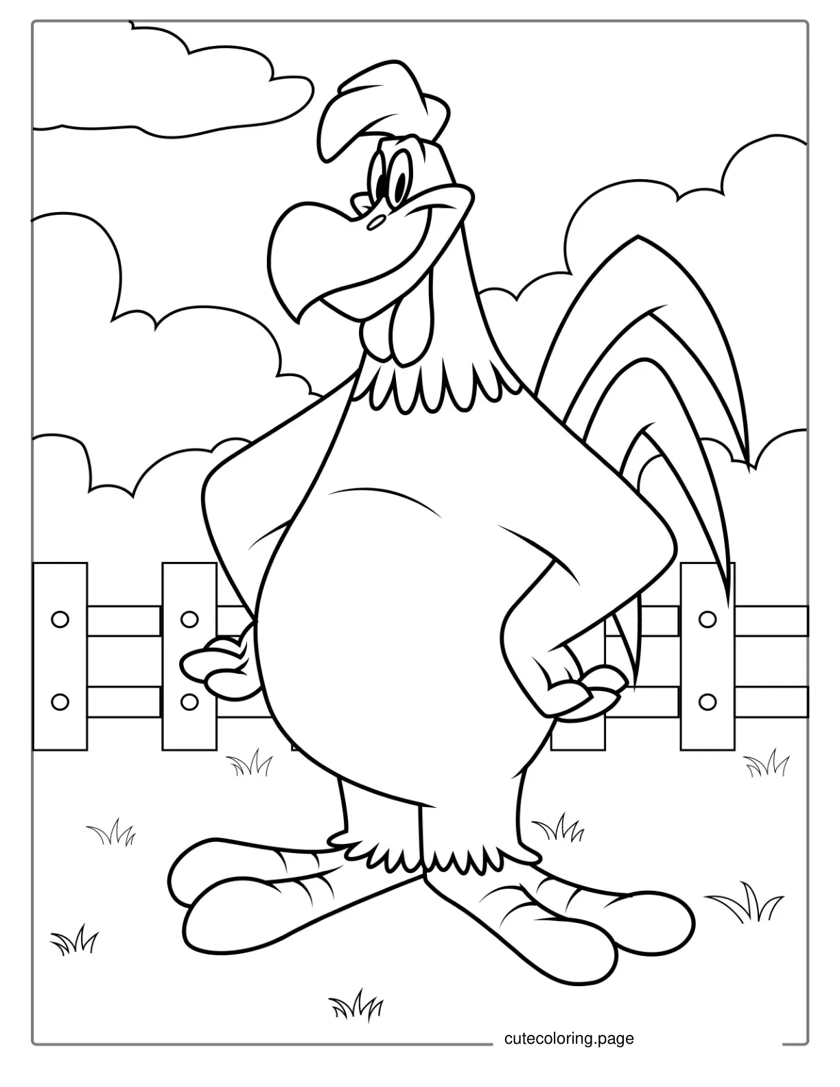 Foghorn Leghorn Rooster Coloring Sheet coloring page