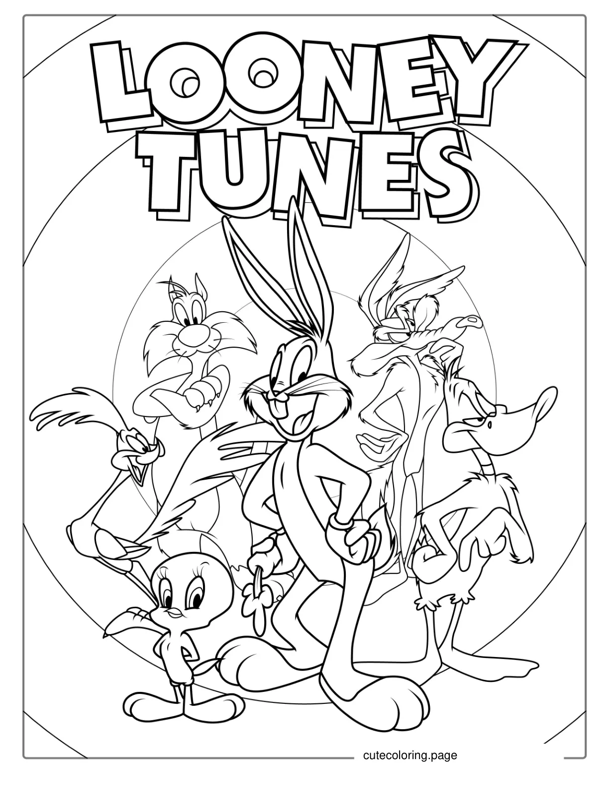 Looney Tunes Coloring Page For Kids coloring page