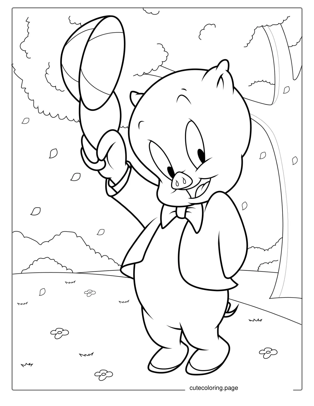 Porky Pig From Looney Tunes Coloring Sheet coloring page