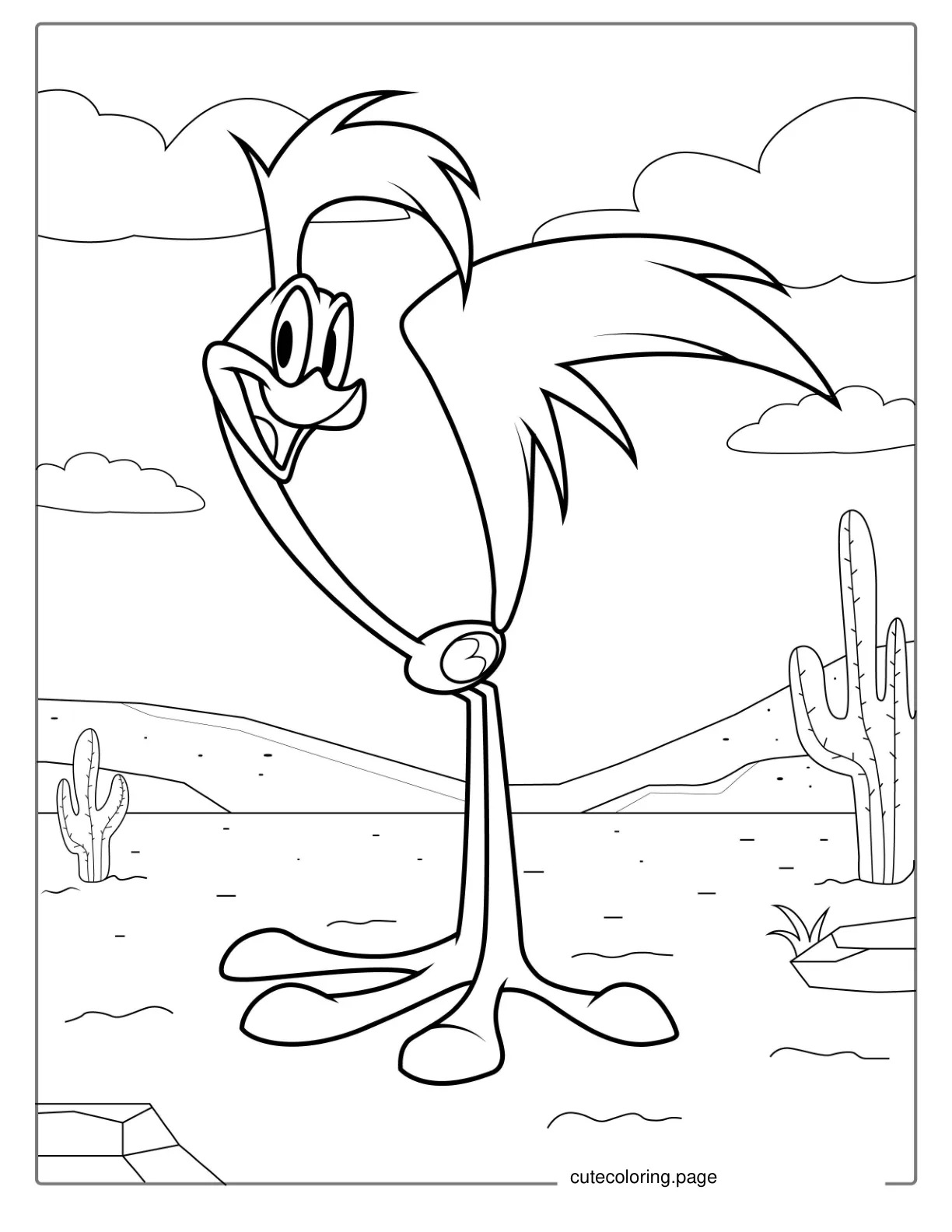 Road Runner Coloring Page For Kids coloring page