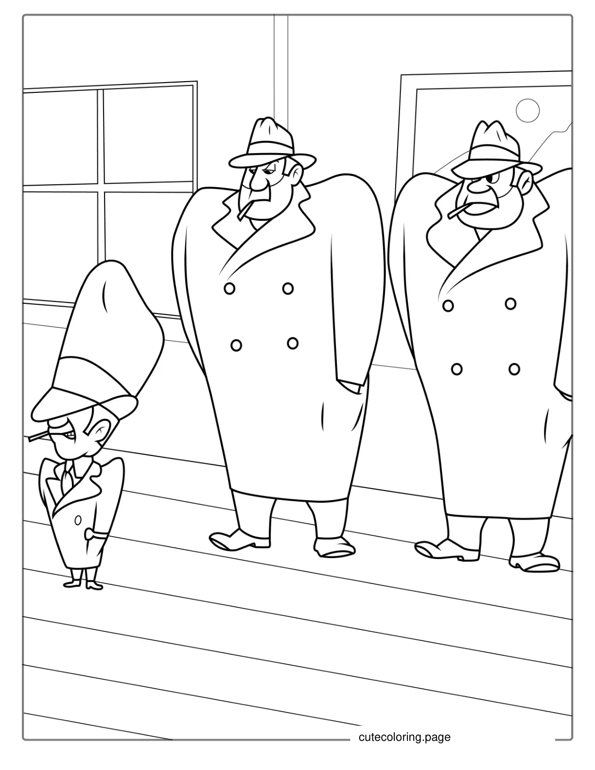 Rocky and Mugsy Gangsters From Looney Tunes coloring page