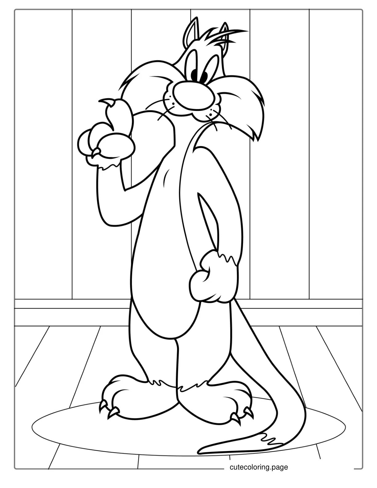 Sylvester The Cat Coloring Sheet coloring page