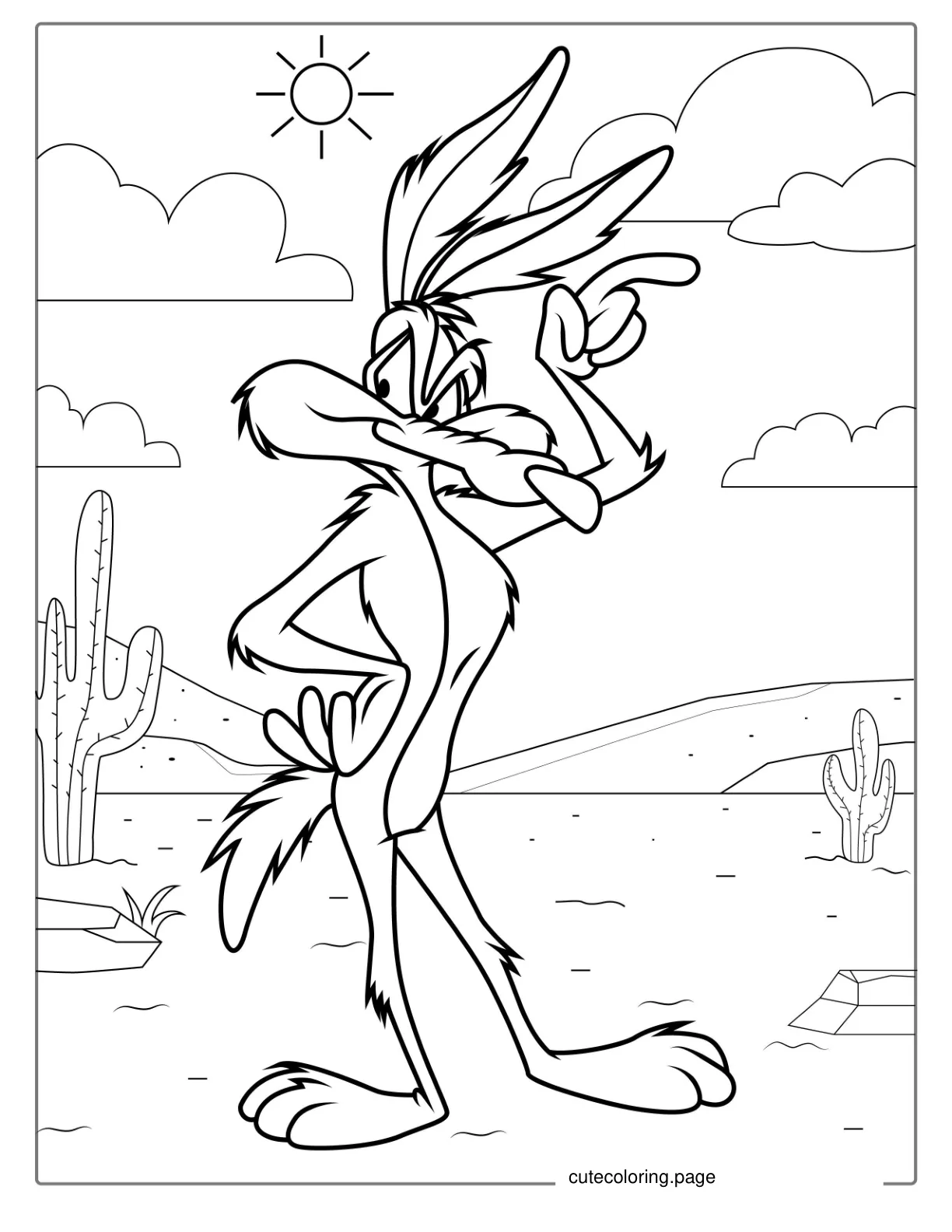 Wile E. Coyote Coloring Page coloring page