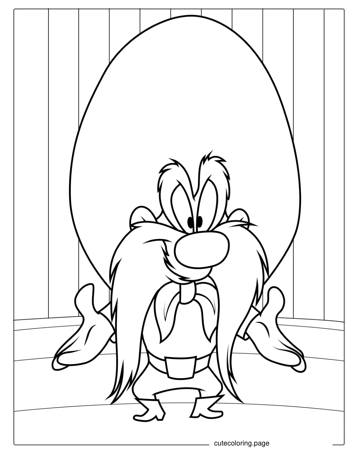 Yosemite Sam Looney Tunes Cowboy Coloring Page coloring page