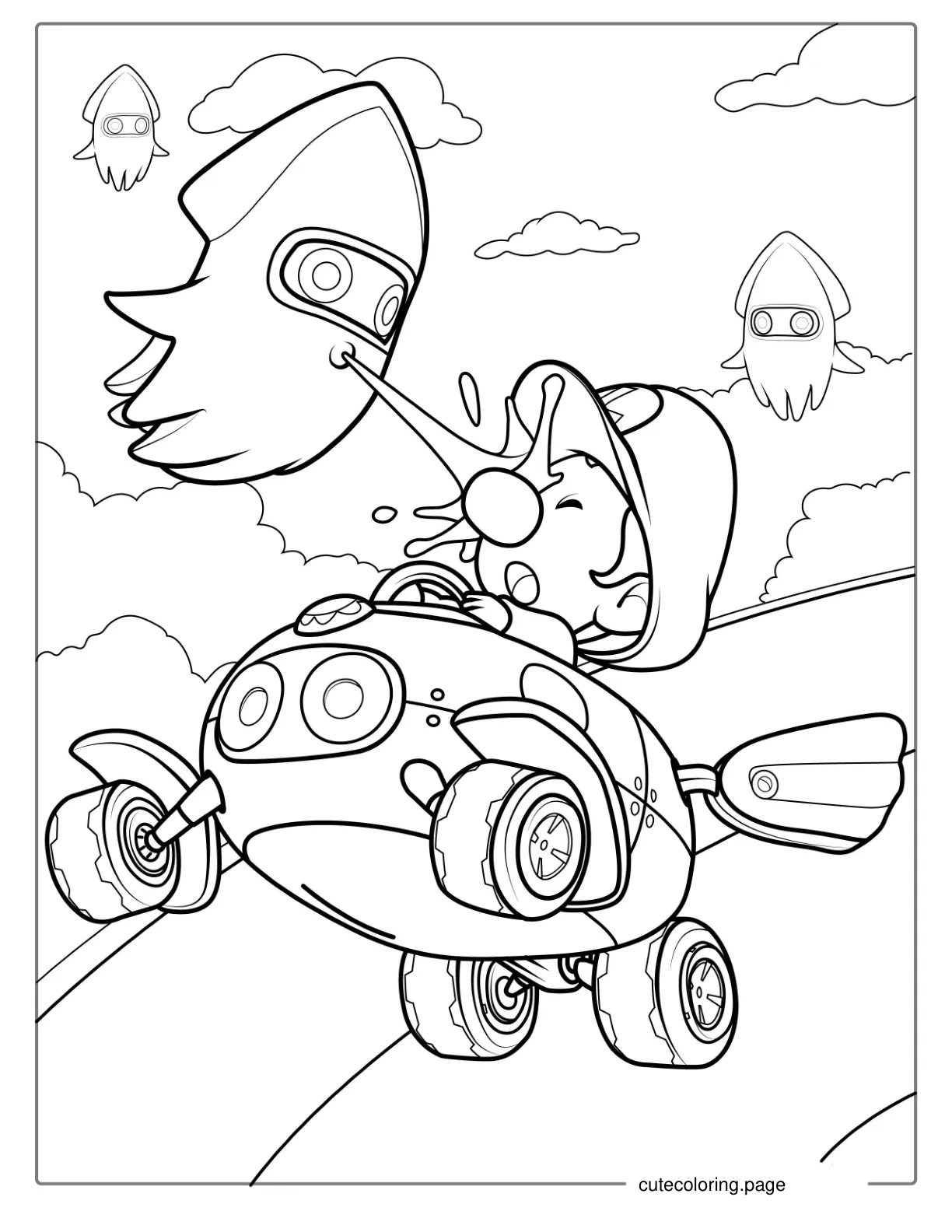 Baby Luigi From Mario Kart coloring page