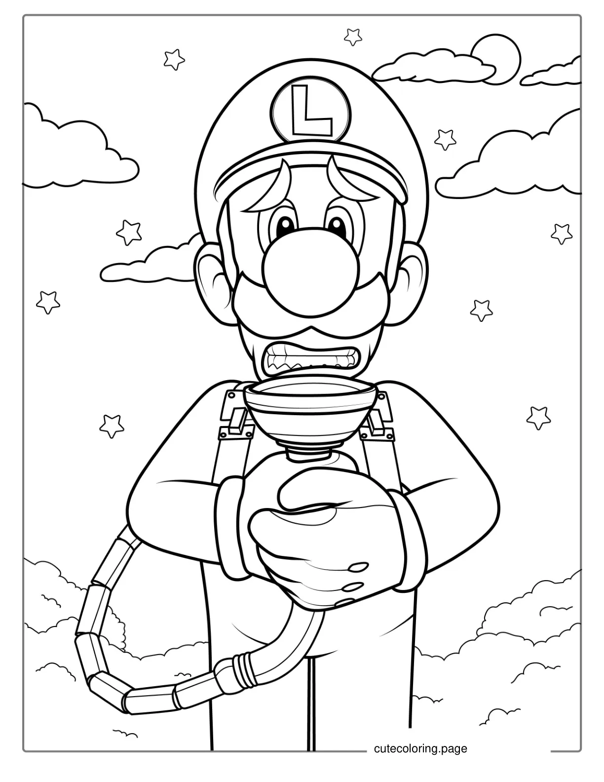 Coloring Page Of Luigi_s Mansion coloring page