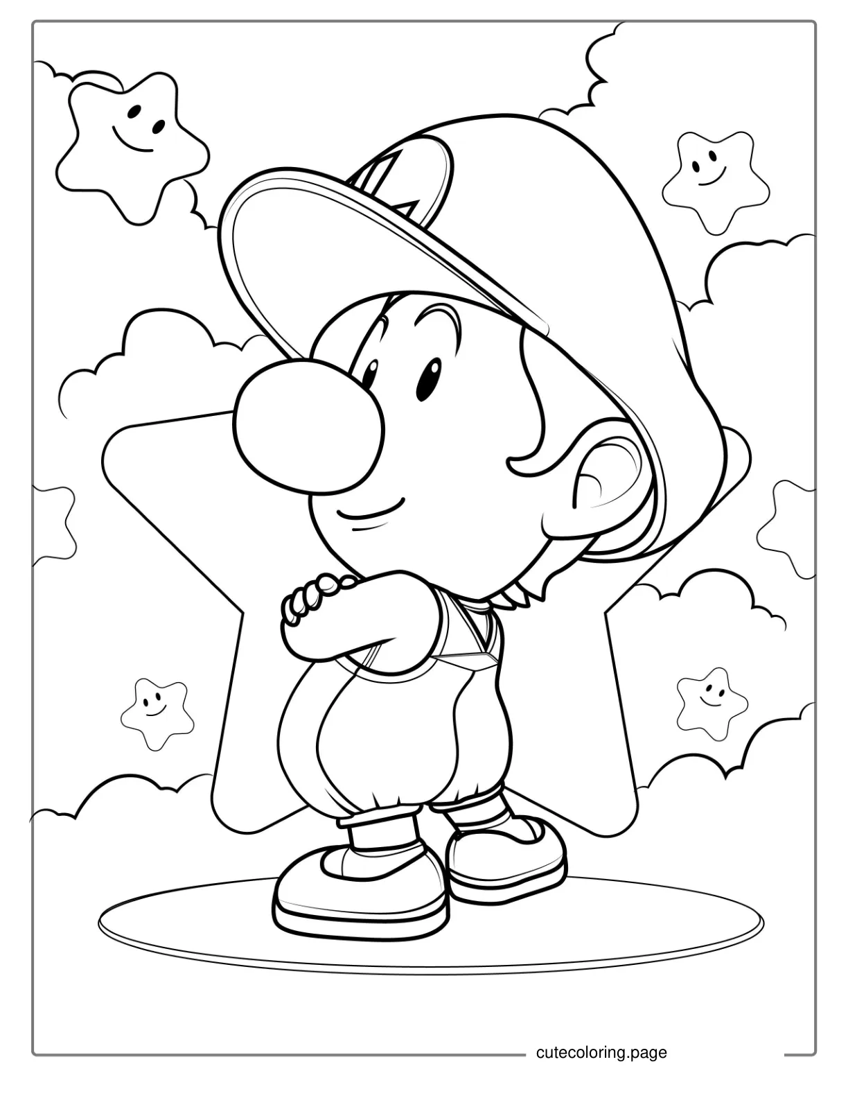 Coloring Sheet Of Baby Luigi coloring page