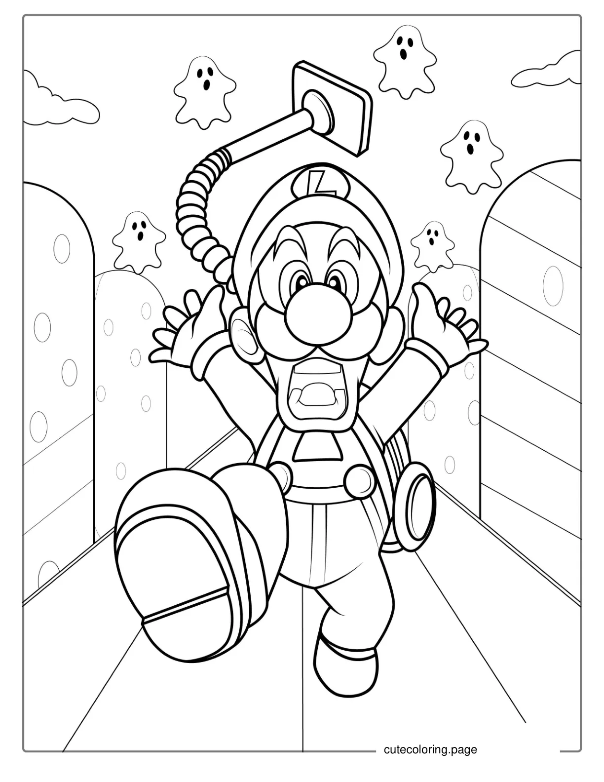 Luigi_s Mansion Coloring Page coloring page