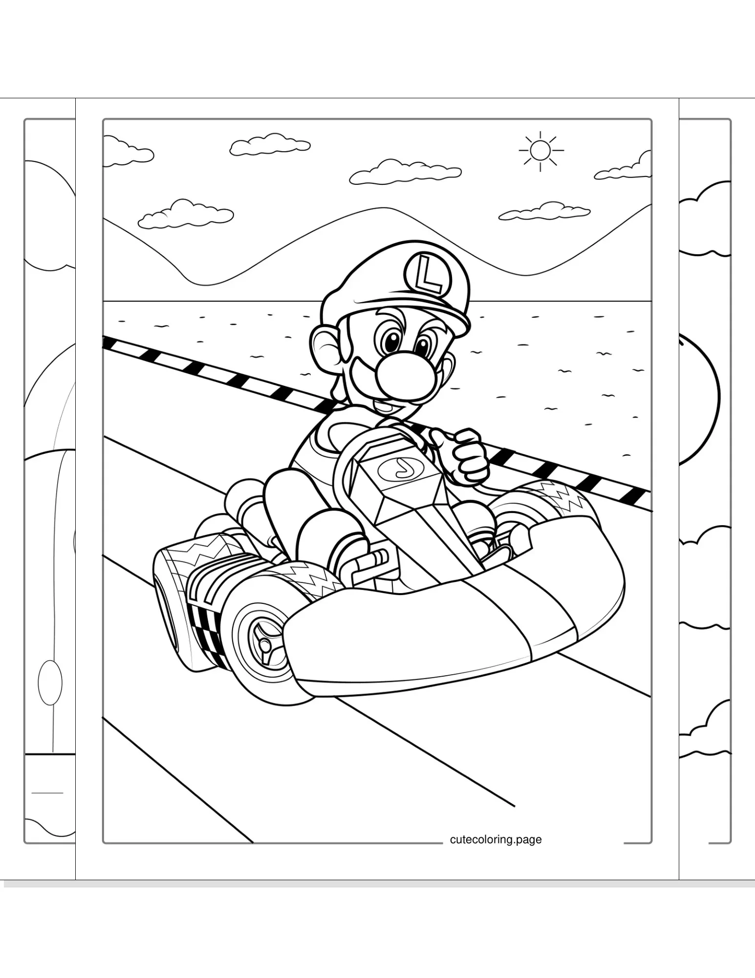 luigi coloring pages coloring page