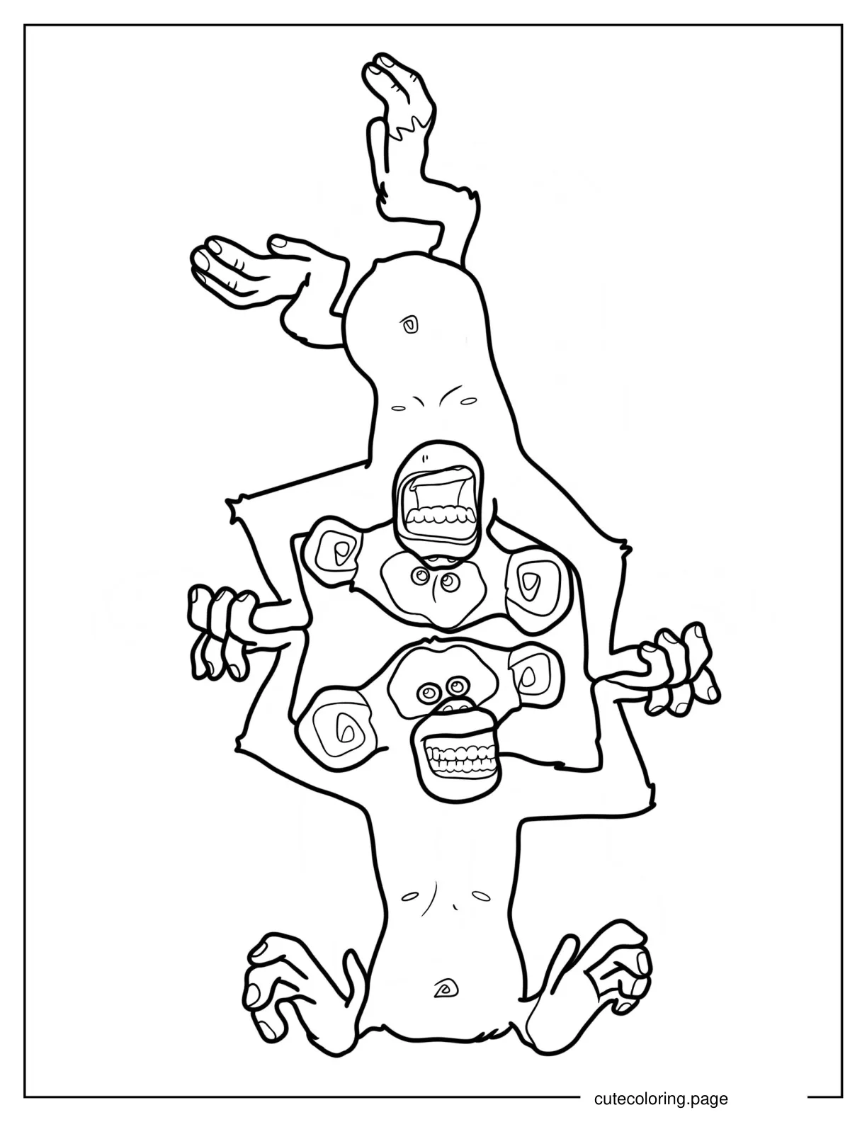 Mason and Phil Chimpanzees Madagascar Coloring Page 1 coloring page