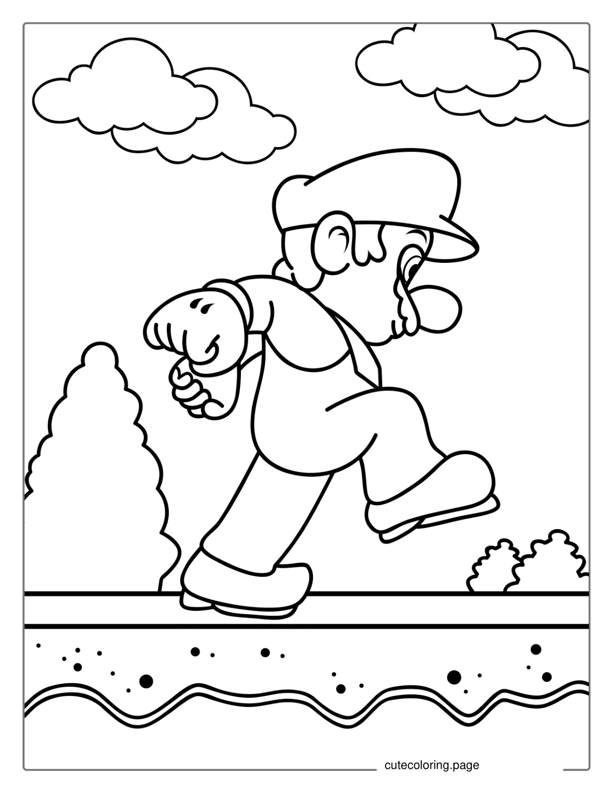 Coloring Page Of Giant Mario coloring page