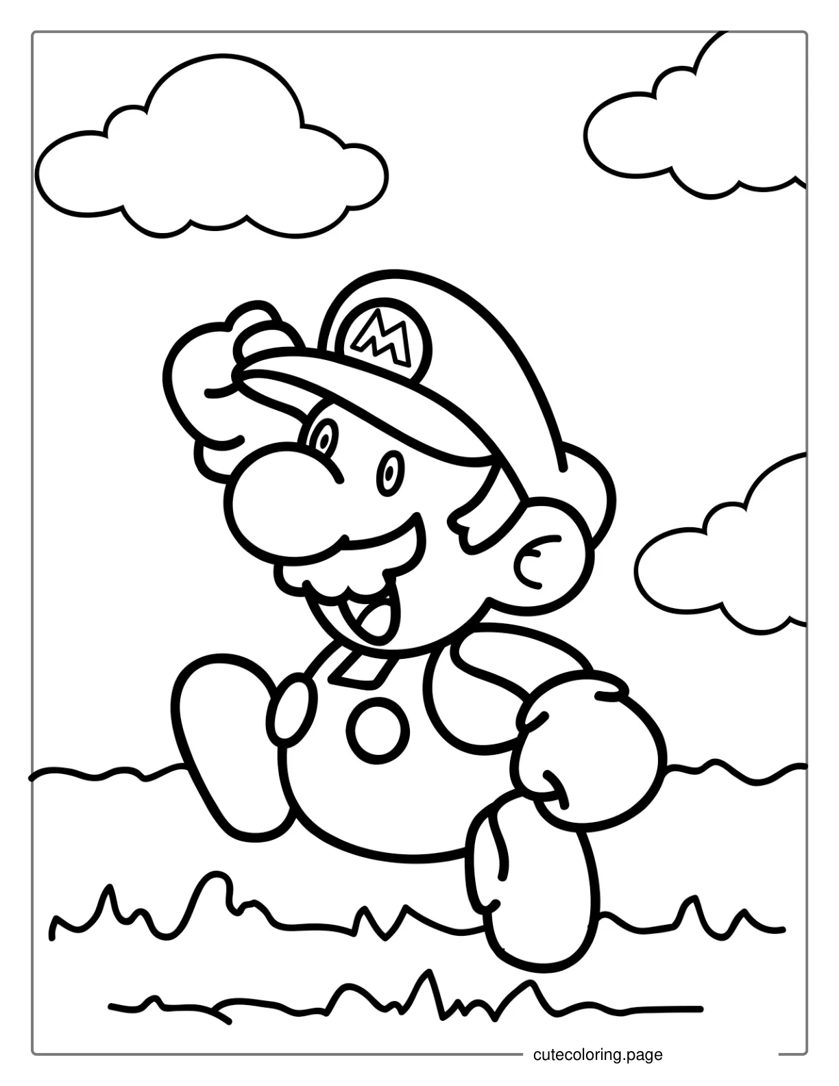 Easy Paper Mario Coloring In coloring page