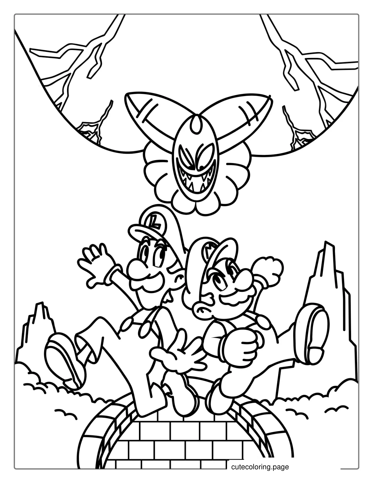 Mario And Luigi Coloring Page coloring page