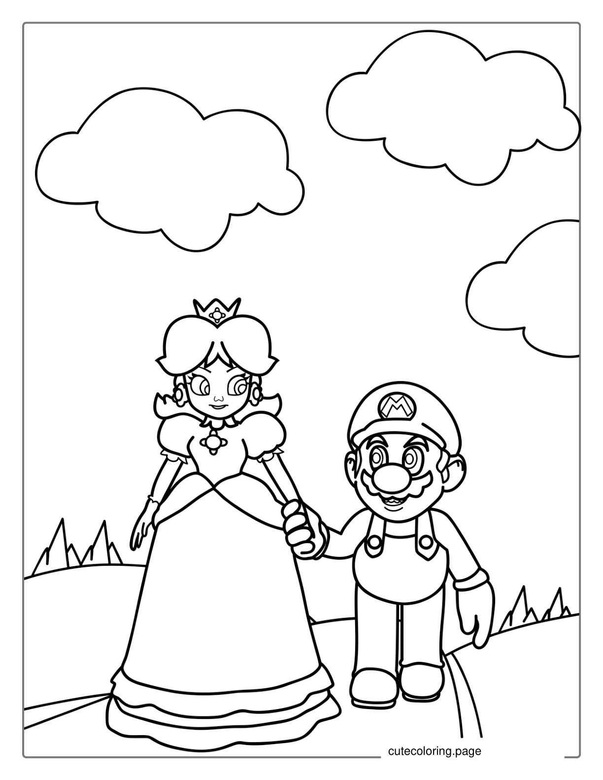 Mario And Rosalina Coloring Picture coloring page