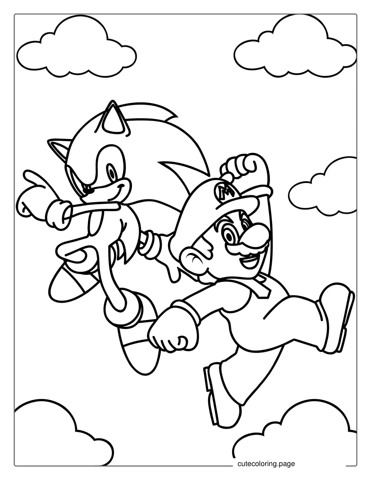 Mario And Sonic Coloring coloring page