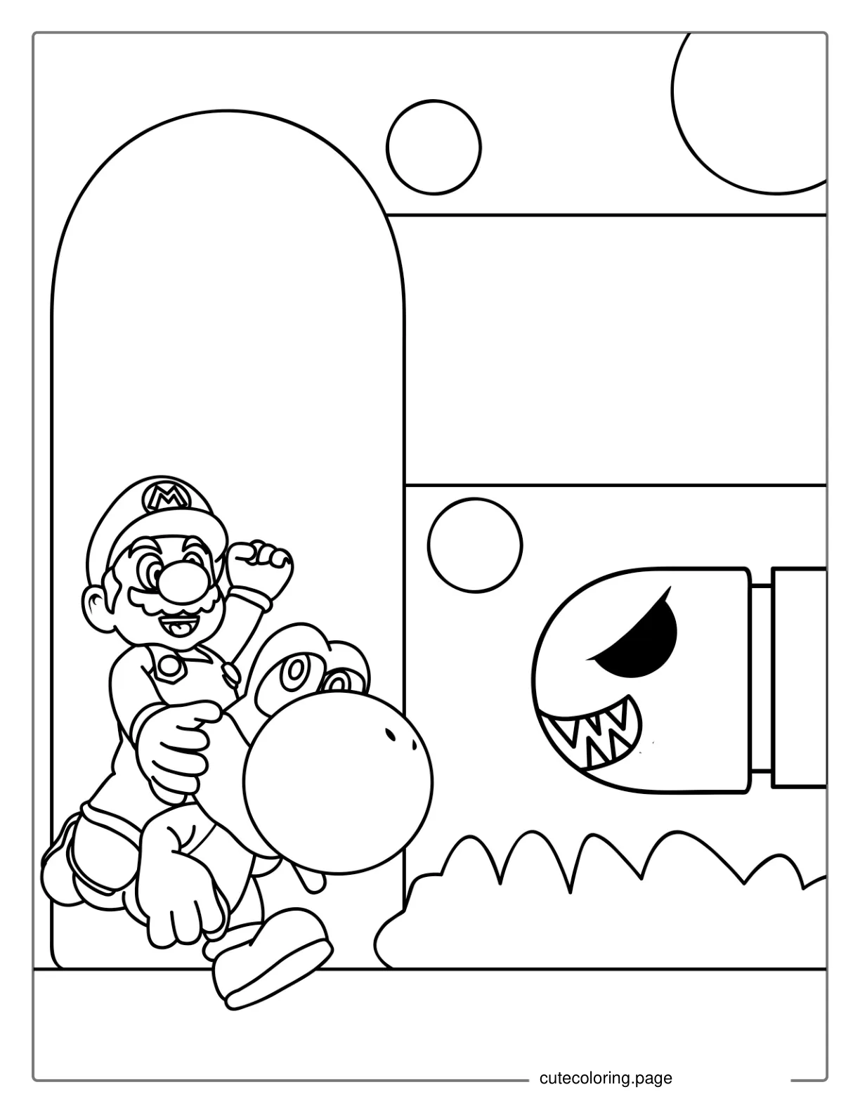 Mario Luigi And Bullet Bill coloring page