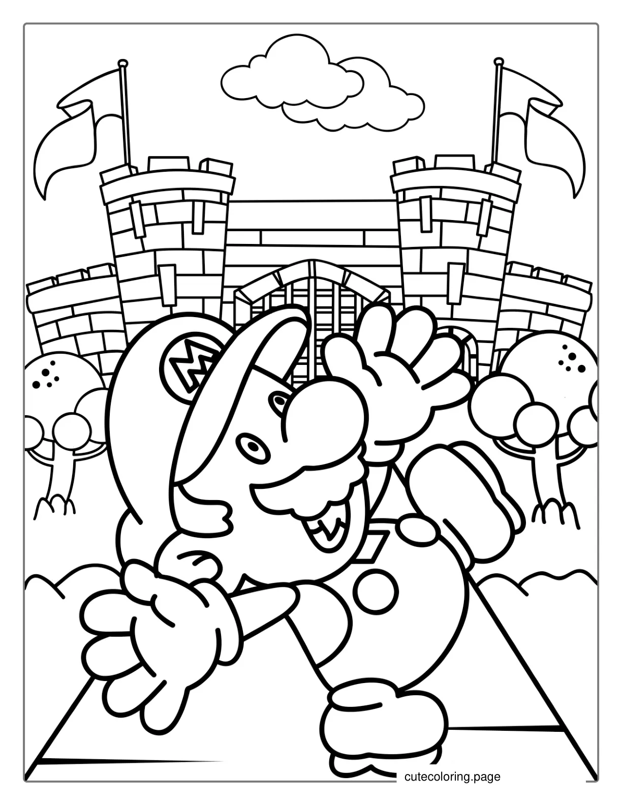 Paper Mario Coloring Page coloring page