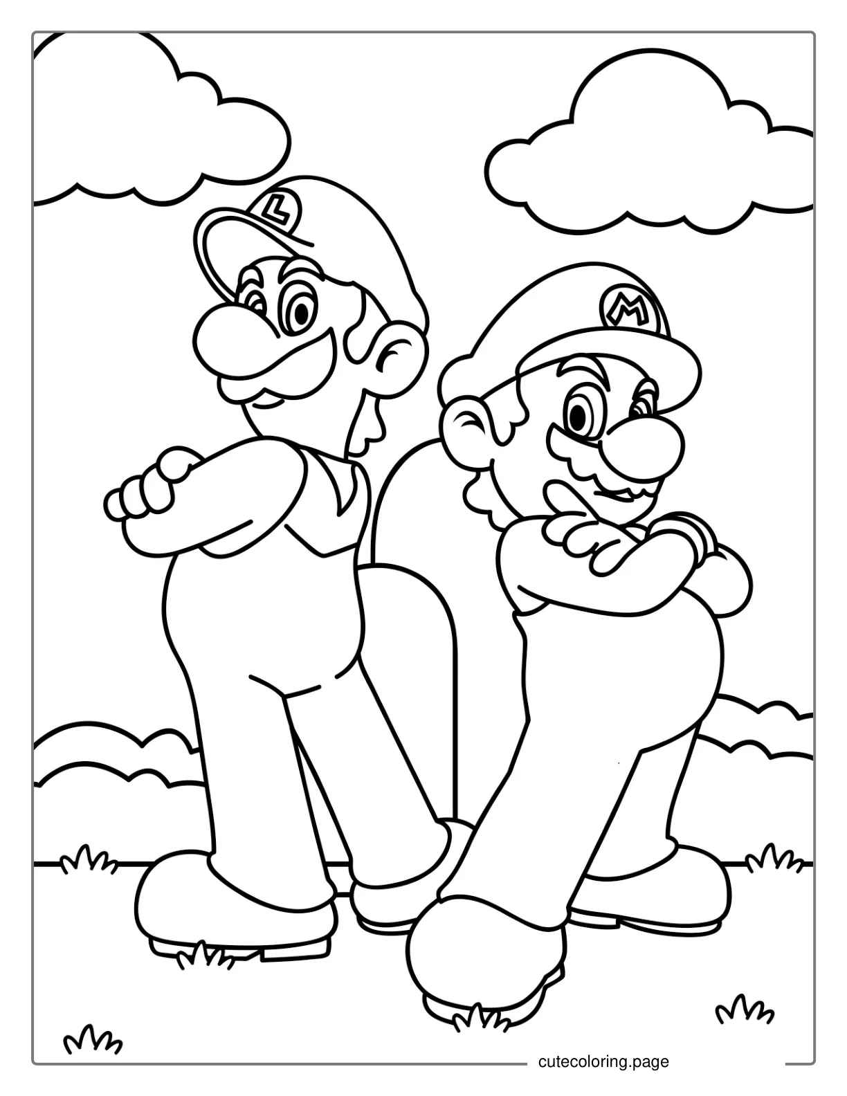 Super Mario Brothers Coloring Page coloring page