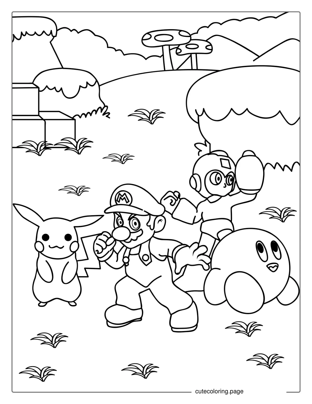 Super Smash Bros Coloring Page coloring page